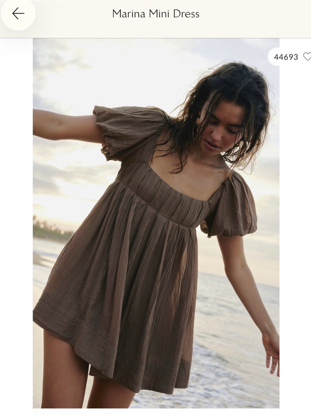 Free People Marina Mini Dress - in Autumn Red